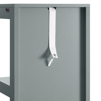 SoBuy FRG126-SG Colonne Salle de Bain avec 4 Étagères et 2 Tiroirs, Gain de Place, pour Salle de Bain et WC, Usage Quotidien – L30×P30×H140 cm, Bois, Gris Clair