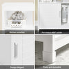 SoBuy FRG128-W Meuble Sous-Lavabo Meuble pour lavabo suspendu