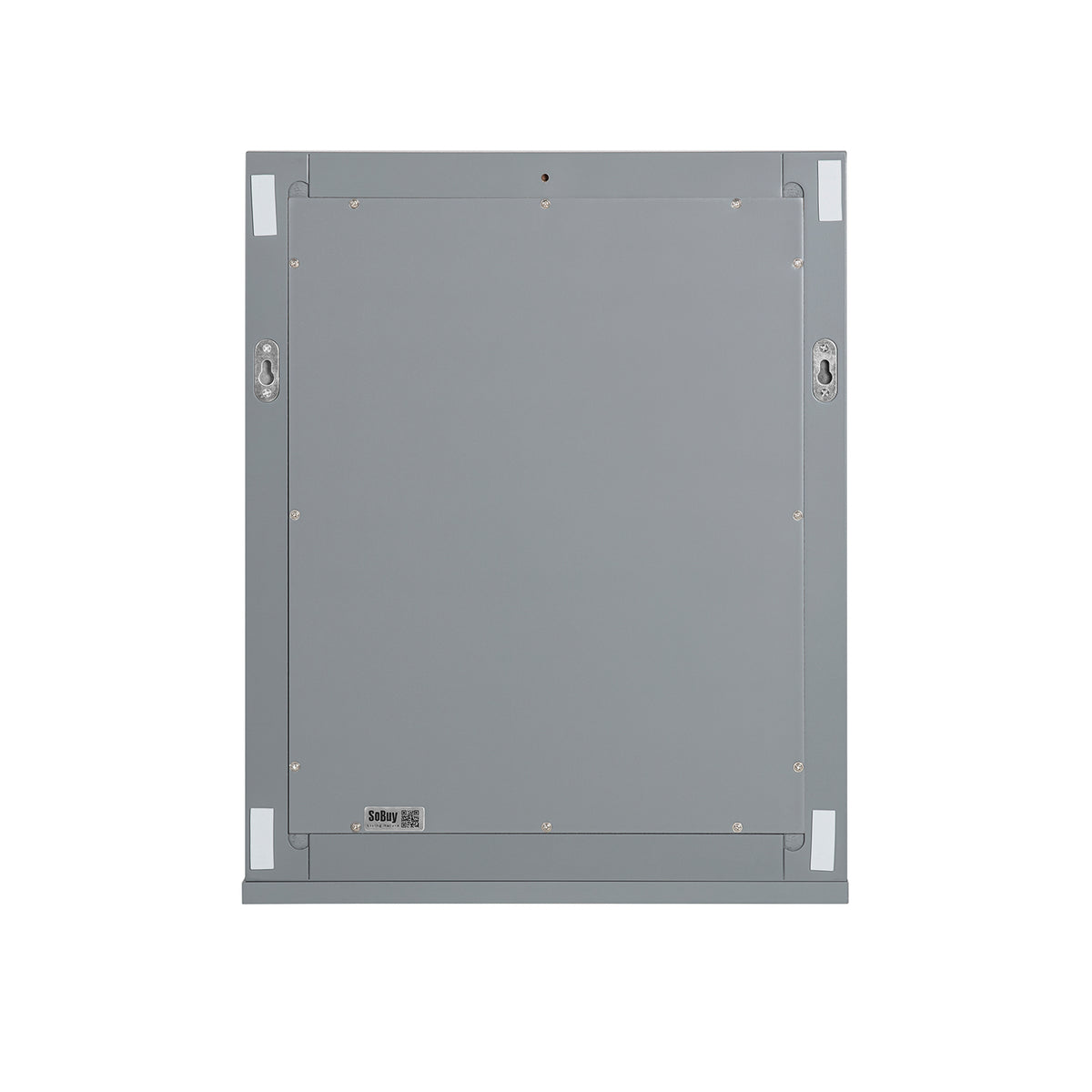 SoBuy FRG129-SG Armoire Murale Salle de Bain avec Miroir, Format Compact, pour Salle de Bain et WC, Rangement Optimisé, Pratique – L40×P10×H49 cm, Gris Clair