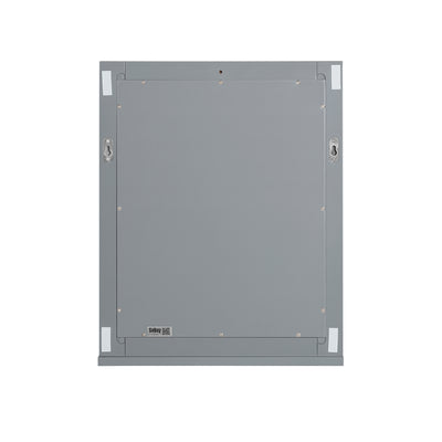 SoBuy FRG129-SG Armoire Murale Salle de Bain avec Miroir, Format Compact, pour Salle de Bain et WC, Rangement Optimisé, Pratique – L40×P10×H49 cm, Gris Clair