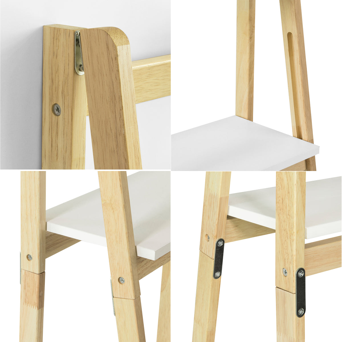 SoBuy FRG162-N Étagère Pliable Style échelle Étagère pour Salle de Bain, Bureau, Salon, etc. avec 4 Niveaux de Rangement