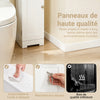 SoBuy FRG177-II-W Meuble Salle de Bain 20 cm de Largeur sur Pied avec Support Papier et Porte - Petit Meuble WC Rangement Gain de Place Blanc