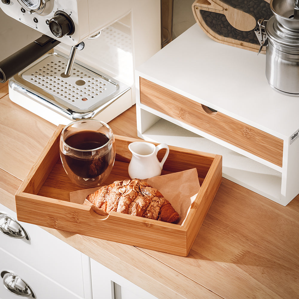 SoBuy FRG180-WN Boîte de rangement Porte-Capsules Nespresso Distributeur Boîte