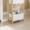 SoBuy FRG226-H-WN Meuble Salle de Bain avec 4 Étagères - Petit Meuble WC Rangement Gain de Place Étagere WC Étroite 20 cm Largeur Rangement Toilette en Bois Naturel Blanc