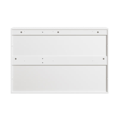 SoBuy FRG231-L-W Meuble Haut Suspendu 90 cm – 3 Portes, Étagère Réglable – Blanc