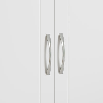 SoBuy FRG231-L-W Meuble Haut Suspendu 90 cm – 3 Portes, Étagère Réglable – Blanc