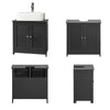 SoBuy FRG237-DG Meuble sous Lavabo, Meuble sous Vasque avec Étagères Ajustables, Meuble Salle de Bain avec Portes Anti-humidité, Placard de Rangement Salle de Bain en MDF, 60 x 35 x 58 cm, Gris
