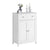 SoBuy FRG238-W Meuble de Salle de Bain avec 2 Portes Persiennes – 1 Tiroir, Étagère Réglable, 60×35×87 cm, Blanc