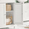 SoBuy FRG238-W Meuble Bas de Salle de Bain – Commode pour Salle de Bain, Armoire de Rangement avec étagère réglable, 1 Tiroir et 2 Portes, pour Le Couloir et la Cuisine Blanc, 60x35x87 cm