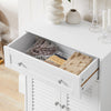 SoBuy FRG238-W Meuble de Salle de Bain avec 2 Portes Persiennes – 1 Tiroir, Étagère Réglable, 60×35×87 cm, Blanc