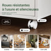 SoBuy FRG241-W Meuble Cuisine à roulettes – Desserte Cuisine avec Portes et Étagère Réglable – Meuble de Rangement Compact pour Micro-Ondes, Bureau ou Salle à Manger, 55x38x84 cm, Blanc