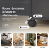 SoBuy FSB09-SCH Chariot de Cuisine sur roulettes avec Plan de Travail Extensible Meuble de Rangement pour Micro-Ondes Meuble Cuisine Noir 92×59×40 cm Idéal pour, Bureau ou Salle à Manger
