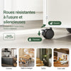 SoBuy FSB09-W Chariot de Cuisine sur roulettes avec Plan de Travail Extensible Meuble de Rangement pour Micro-Ondes Meuble Cuisine Blanc 92×59×40 cm Idéal pour, Bureau ou Salle à Manger