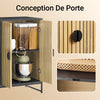 SoBuy FSB103-N Buffet Cuisine avec Étagère Réglable, pour Cuisine et Salle à Manger, Rangement Optimisé, Usage Quotidien – L107×P40×H85 cm, Métal, Chêne et Noir