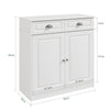SoBuy FSB104-W Armoire à Chaussures avec Tiroirs et Étagères Réglables, Meuble d'Entrée – 80x35x82 cm, Blanc
