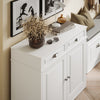 SoBuy FSB104-W Armoire à Chaussures avec Tiroirs et Étagères Réglables, Meuble d'Entrée – 80x35x82 cm, Blanc