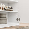 SoBuy FSB104-W Armoire à Chaussures avec Tiroirs et Étagères Réglables, Meuble d'Entrée – 80x35x82 cm, Blanc