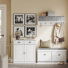 SoBuy FSB104-W Armoire à Chaussures avec Tiroirs et Étagères Réglables, Meuble d'Entrée – 80x35x82 cm, Blanc