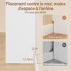 SoBuy FSB111-WN Buffet de Cuisine avec Plan de Travail – 3 Tiroirs et 2 Portes, Style Scandinave – 80×38×90 cm, Blanc et Bois