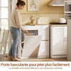 SoBuy FSB111-WN Buffet de Cuisine avec Plan de Travail – 3 Tiroirs et 2 Portes, Style Scandinave – 80×38×90 cm, Blanc et Bois