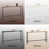 SoBuy FSB19-E Console Entrée Meuble Couloir Étagère Arrière Canapé – Structure Métal Robuste, Design Moderne Ultra Fin – Idéal pour Salon, Chambre, Entrée – 120x20x65cm, Nature et Noir