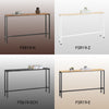 SoBuy FSB19-SCH Console Entrée Meuble Couloir Étagère Arrière Canapé – Plateau Effet Marbre Noir et Pieds Métal – Style Industriel Moderne pour Salon, Bureau, Chambre – 120x20x65cm