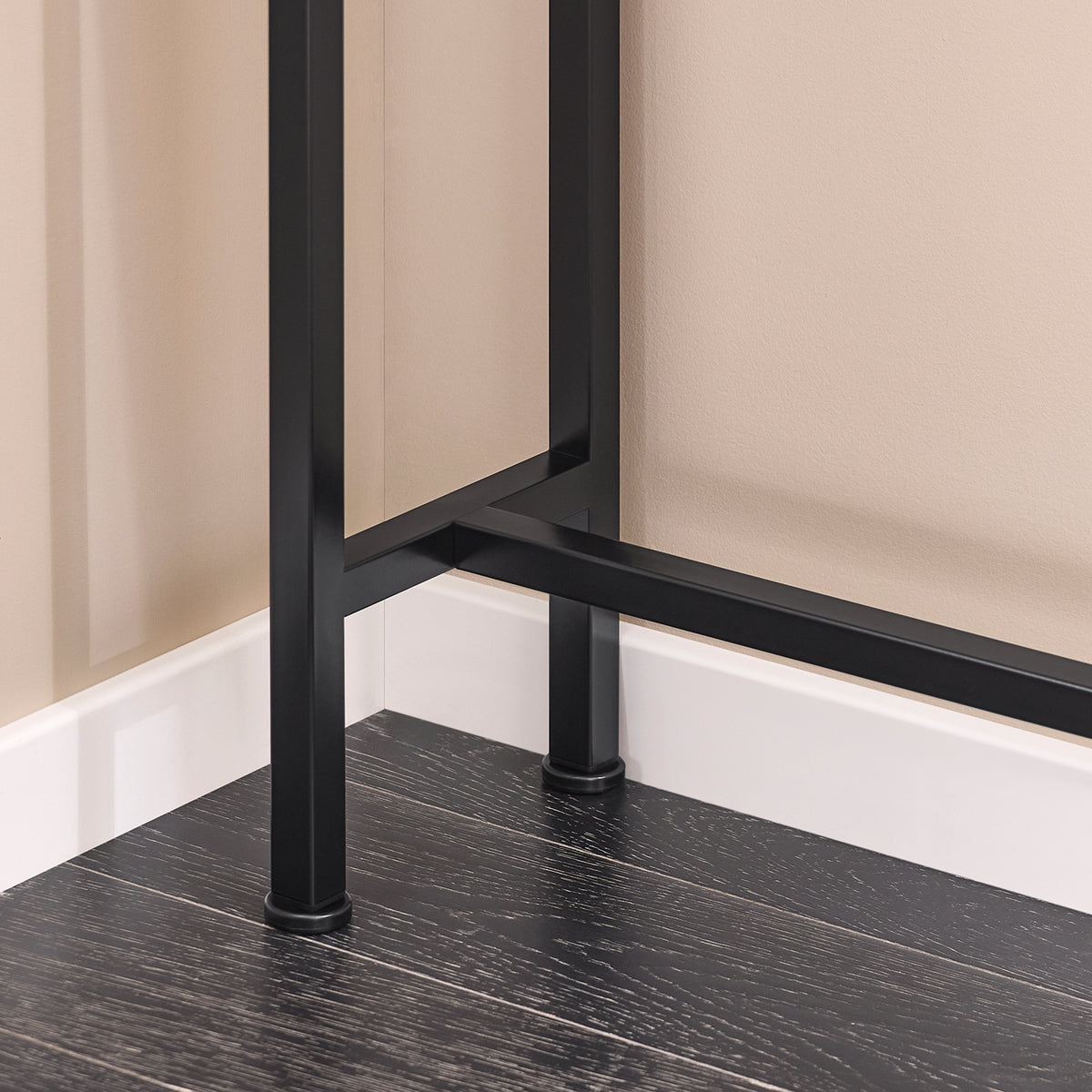 SoBuy FSB19-XL-SCH Console d’Entrée Design Fonctionnel et Gain de Place, Design Moderne, Style Industriel, pour Salon et Chambre – L120×P20×H80 cm, Métal, Noir
