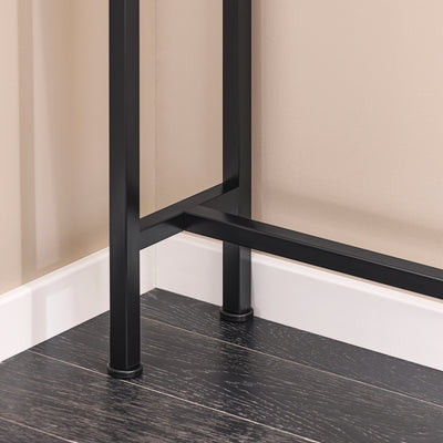 SoBuy FSB19-XL-SCH Console d’Entrée Design Fonctionnel et Gain de Place, Design Moderne, Style Industriel, pour Salon et Chambre – L120×P20×H80 cm, Métal, Noir