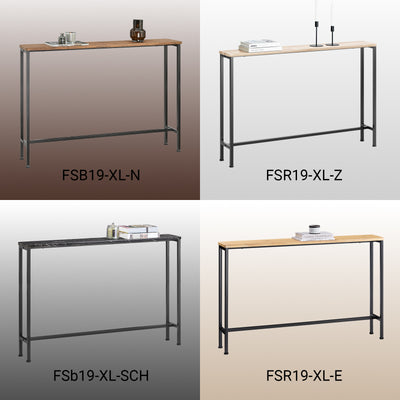 SoBuy FSB19-XL-SCH Console d’Entrée Design Fonctionnel et Gain de Place, Design Moderne, Style Industriel, pour Salon et Chambre – L120×P20×H80 cm, Métal, Noir