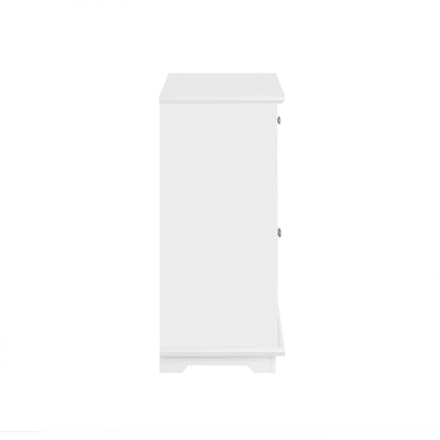 SoBuy FSB77-W Buffet Cuisine avec 3 Portes Vitrées et 2 Tiroirs, pour Cuisine et Salle à Manger, Rangement Optimisé, Design Fonctionnel – L119×P40×H90 cm, Blanc
