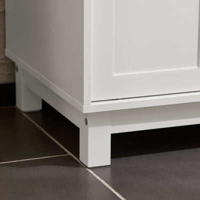 SoBuy FSB84-W Meuble de Rangement Meuble d’entrée Buffet Placard avec 2 Tiroirs et 2 Portes Coulissantes