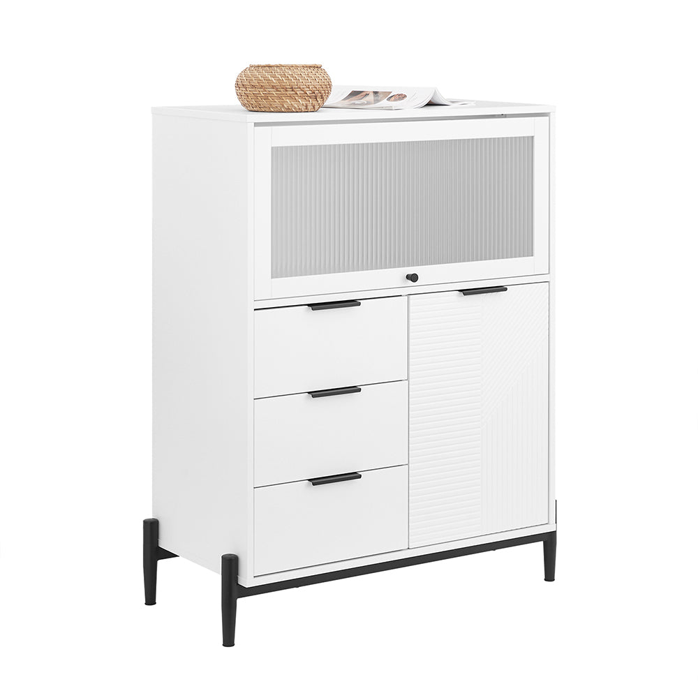 SoBuy FSB94-W Meuble Chaussures, Meuble Entrée, Commode, Armoire de Rangement