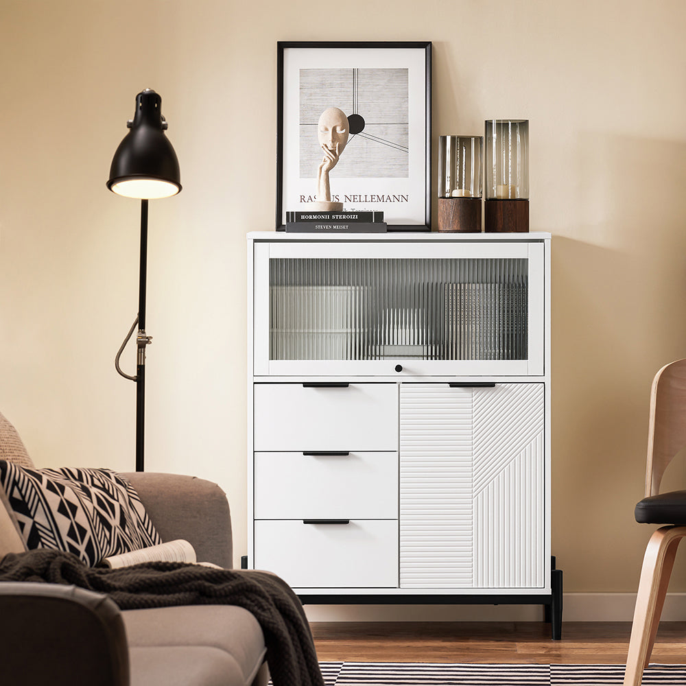 SoBuy FSB94-W Meuble Chaussures, Meuble Entrée, Commode, Armoire de Rangement