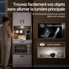 SoBuy FSB98-E-WG Buffet de Cuisine 170 cm avec Prise Intégrée – 2 Prises + 2 USB, Lampe LED, Niche Micro-Ondes, Charge 75 kg, Blanc et Bois