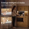 SoBuy FSB98-L-E-N Buffet de Cuisine Haut avec Prises Intégrées et LED – Plan de Travail, Multi-Rangements – 100×40×170 cm, Effet Chêne Clair