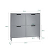 SoBuy FSR100-HG Meuble à Chaussures Ultra-Slim 19cm – Gain de Place pour Entrée Étroite – 100x19x91 cm Gris