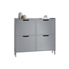 SoBuy FSR100-HG Meuble à Chaussures Ultra-Slim 19cm – Gain de Place pour Entrée Étroite – 100x19x91 cm Gris