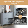SoBuy FSR100-HG Meuble à Chaussures Ultra-Slim 19cm – Gain de Place pour Entrée Étroite – 100x19x91 cm Gris