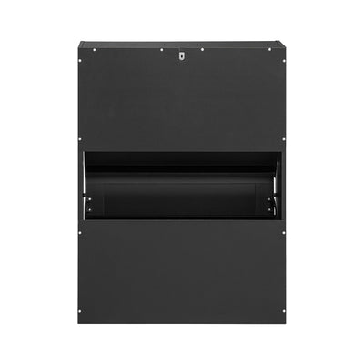SoBuy FSR137-SCH Meuble à Chaussures à Abattants 2 Niveaux – Rangement Discret pour Entrée – 60x25x80 cm Noir