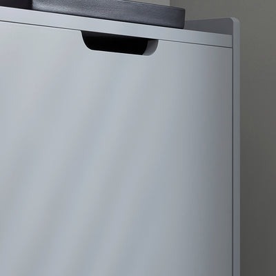 SoBuy FSR151-HG Armoire à Chaussures 2 Abattants Ultra-Slim 19cm, Rangement Compact pour Entrée Couloir – 50x19x91 cm, Gris