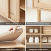 SoBuy Lot FSR163-N + FSR160-N – Ensemble Meubles à Chaussures Couleur Naturelle, Banc avec Coussin + Armoire 2 Abattants, Rangement Entrée 2 Pièces