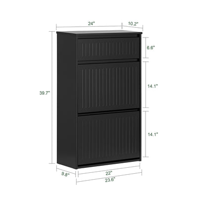 SoBuy FSR165-SCH Banc à chaussures avec rangement et coussin rembourré – 2-en-1 assise et coffre 2 abattants, Noir