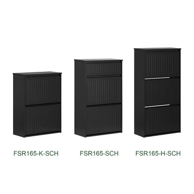 SoBuy FSR165-SCH Banc à chaussures avec rangement et coussin rembourré – 2-en-1 assise et coffre 2 abattants, Noir