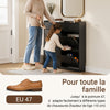 SoBuy FSR169-SCH Meuble à Chaussures Ultra-Slim 19 cm à Abattants – Rangement Discret – Noir