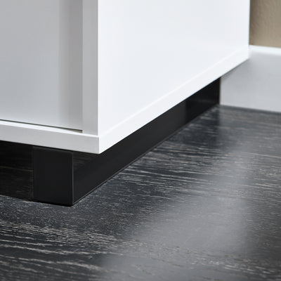SoBuy FSR176-W Banc de Rangement, Banc à Chaussures, avec 1 Coussin Rembourré, 2 Tiroirs et 2 Portes pour Entrée