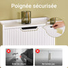SoBuy FSR177-H-W Meuble à Chaussures à Abattants Ultra-Slim 19cm – Rangement Discret Gain de Place – 50x19x130 cm Blanc