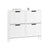 SoBuy FSR177-L-W Armoire à Chaussures 4 Abattants Ultra-Slim 19cm, Rangement 8-12 Paires pour Entrée – 100x19x91 cm, Blanc