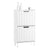 SoBuy FSR177-W Armoire à Chaussures 2 Abattants Ultra-Slim 19cm, Rangement Compact pour Entrée Couloir – 50x19x90 cm, Blanc