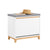 SoBuy FSR191-WN Banc à Chaussures avec Coussin Rembourré et 1 Abattant pour Entrée Couloir – 60x34x55 cm, Blanc et Naturel