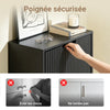 SoBuy FSR204-SCH Meuble à Chaussures Suspendu - Armoire à Chaussures, Meuble Chaussures - Installation Horizontale ou Verticale - pour Entrée, Derrière la Porte, Couloir, Noir, 50x19x100cm
